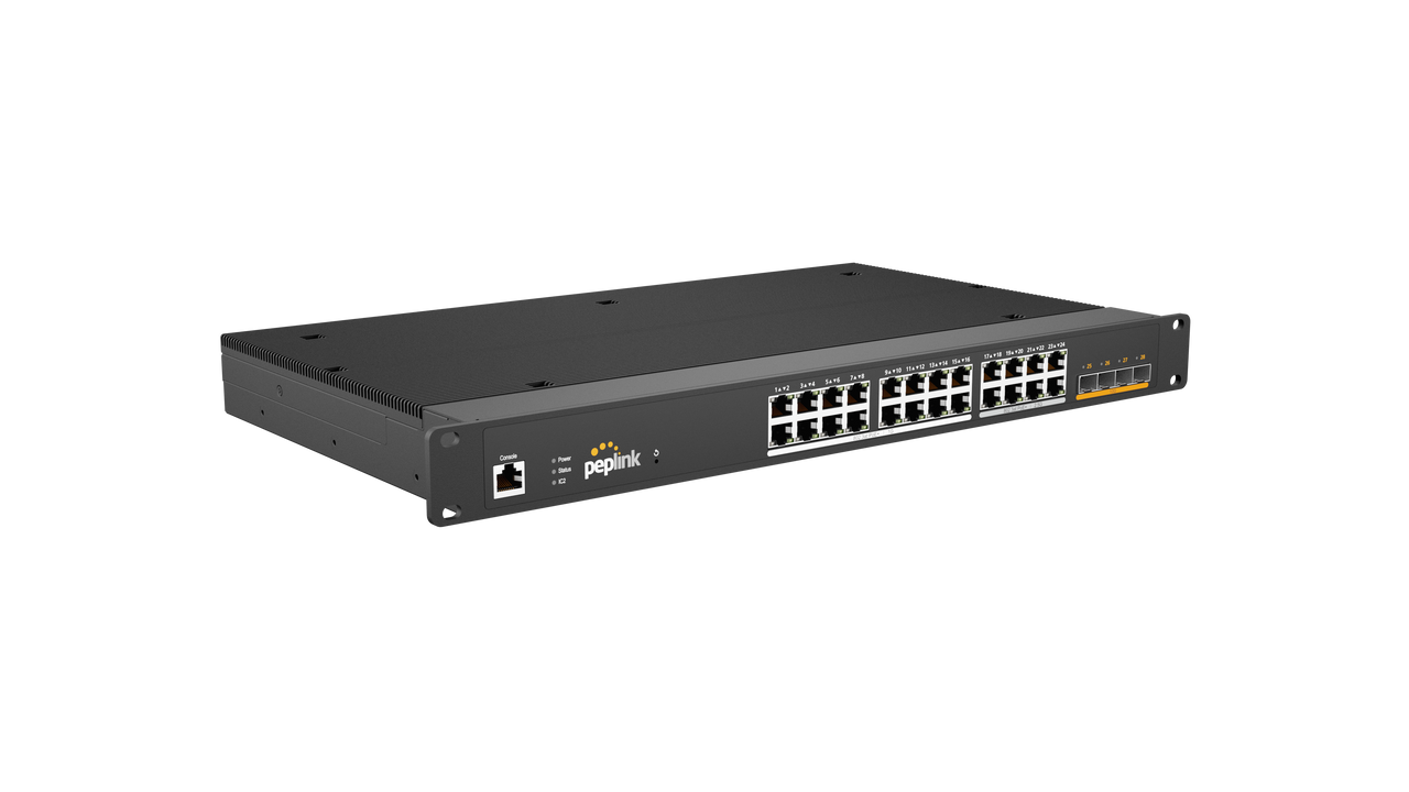 Peplink 24 Port RUGGED (partial 2.5G) | PLS-R-24-H2G-250W
